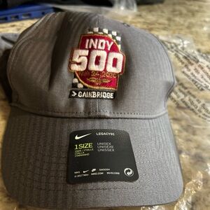 Nike Dri-fit 2020 Indy 500 Gainbridge hat. NewGray, adjustable , unisex! Rare!